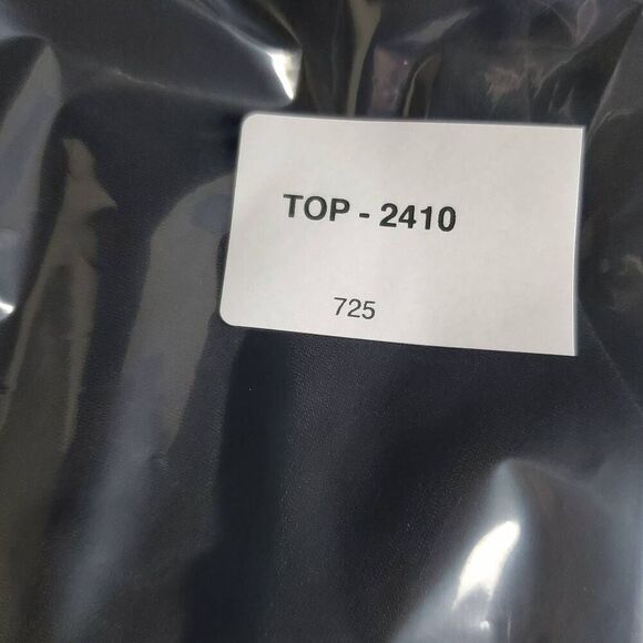 Susan Graver Black Cold Shoulder Tiered Ruffle Tunic Top Size M - Picture 6 of 6